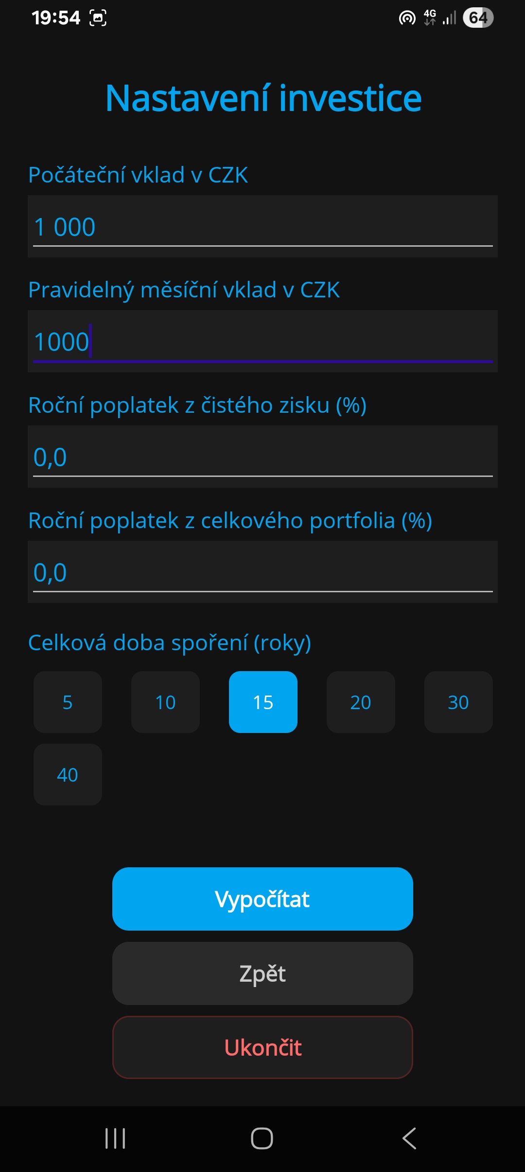 Růst Akcií obrazovka 2