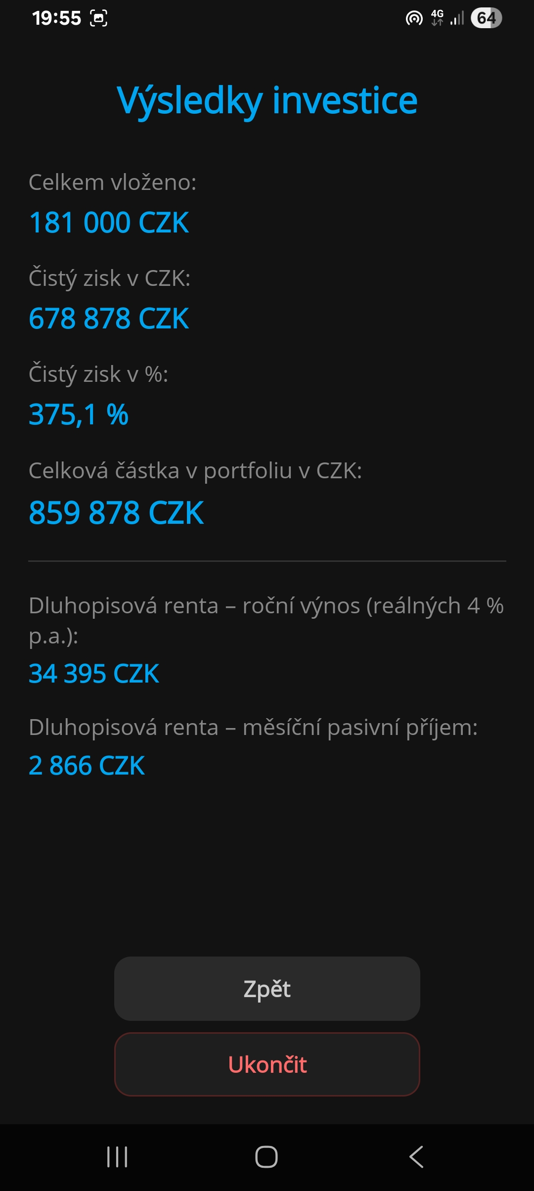 Růst Akcií obrazovka 3